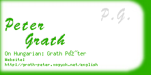peter grath business card